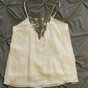 Haute hippie silk beaded cami top